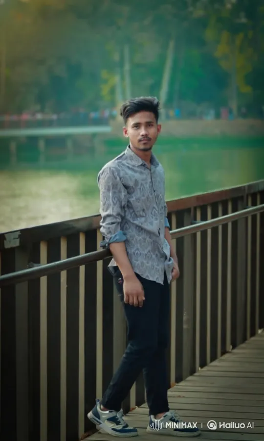 Young Man Boards Futuristic Sports Car on Wooden Walkway – AI Generated Video | Hailuo AI