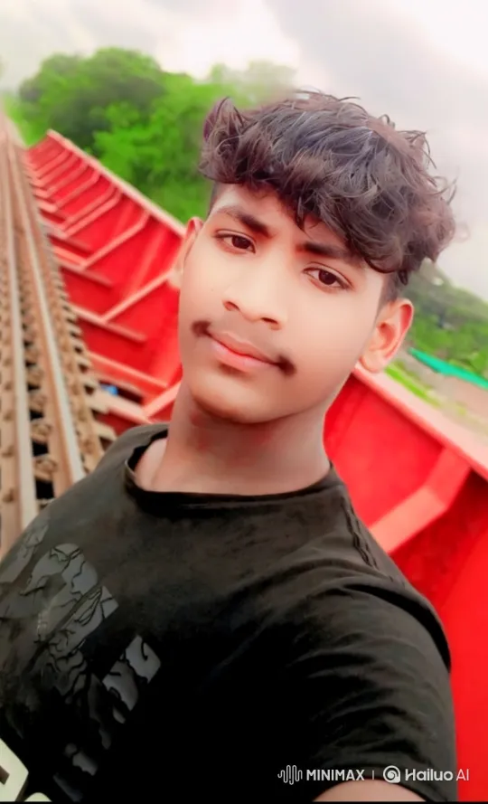 Young Man on Red Bridge with Gentle Smile – AI Generated Video | Hailuo AI