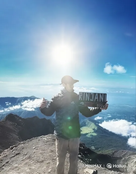 Earth from Mount Rinjani: A Panoramic Journey to Space – AI Generated Video | Hailuo AI