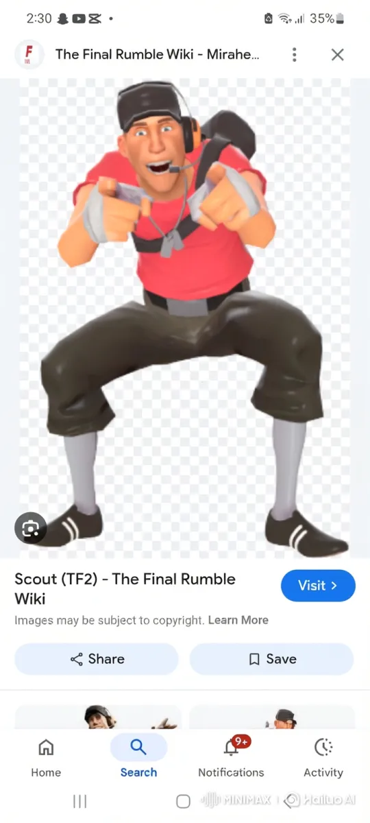 Team Fortress 2 Scout in Dynamic Pose – AI Generated Video | Hailuo AI