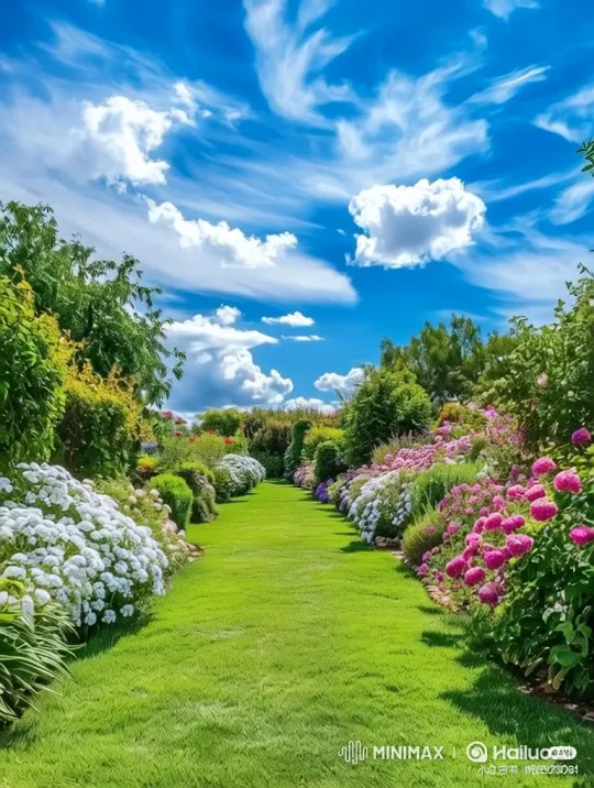 Garden Path: A Serene Stroll Through Nature's Beauty – AI Generated Video | Hailuo AI