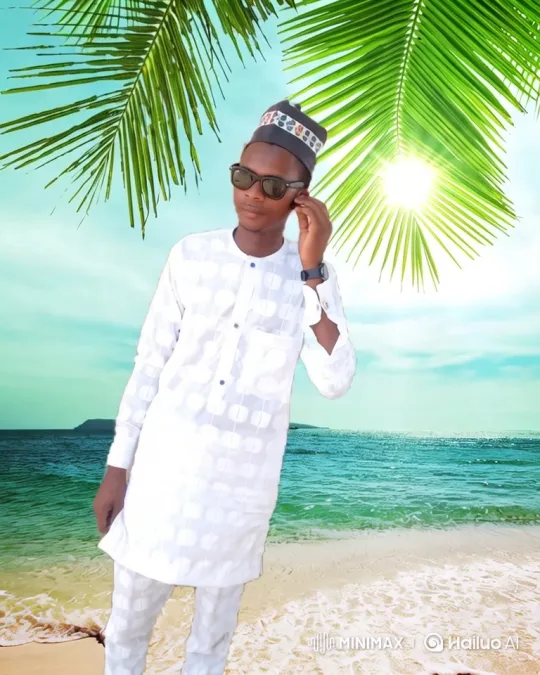 Young Man in White on Tropical Beach with Luxury SUV – AI Generated Video | Hailuo AI