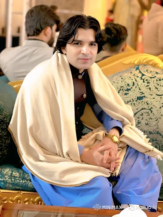 Portrait of a Calm Young Man in Ornate Setting – AI Generated Video | Hailuo AI