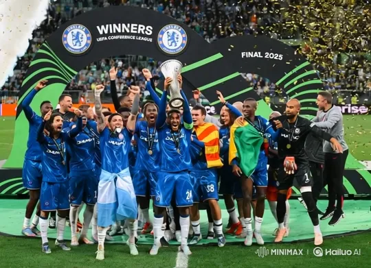 Team Celebrates UEFA Conference League Victory – AI Generated Video | Hailuo AI