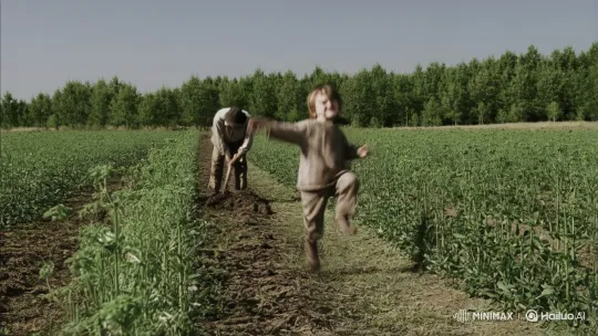 Child's Joy Turns to Sadness Upon Seeing Father's Hard Work – AI Generated Video | Hailuo AI