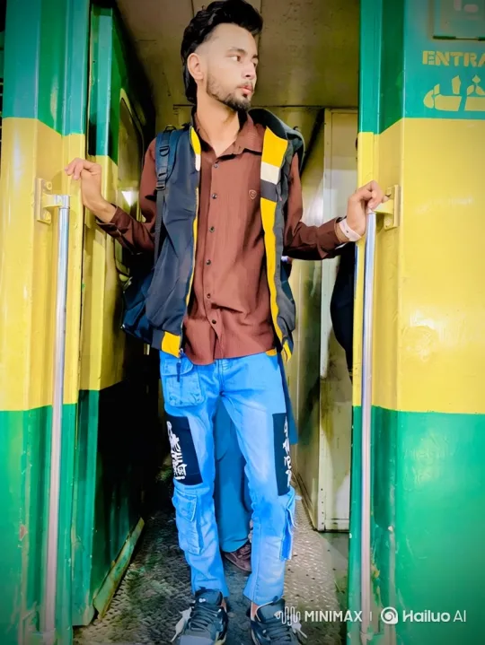 Young Man on Train Observes Parallel Road with Range Rover – AI Generated Video | Hailuo AI