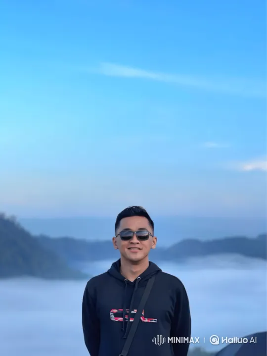 Man on Mountain Peak to Earth from Space – AI Generated Video | Hailuo AI