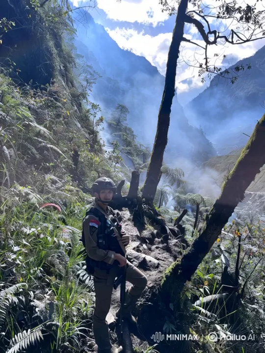 Soldier on Mountain to Earth from Space Panorama – AI Generated Video | Hailuo AI