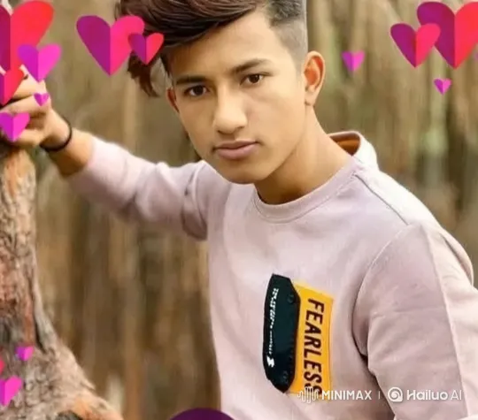 Young Man in Affectionate Hearts Animation – AI Generated Video | Hailuo AI