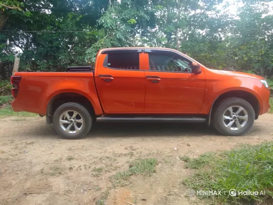 Transformation of Orange Pickup Truck with Air Suspension – AI Generated Video | Hailuo AI