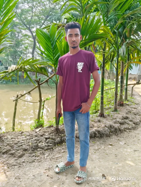 Young Man Reflects on Nature by Murky Water – AI Generated Video | Hailuo AI