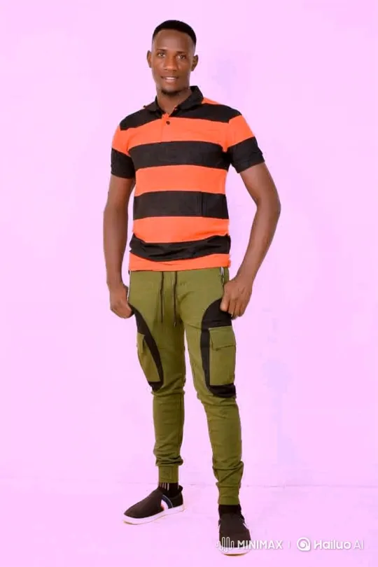 Young Man Poses in Striped Shirt with Confident Smile – AI Generated Video | Hailuo AI