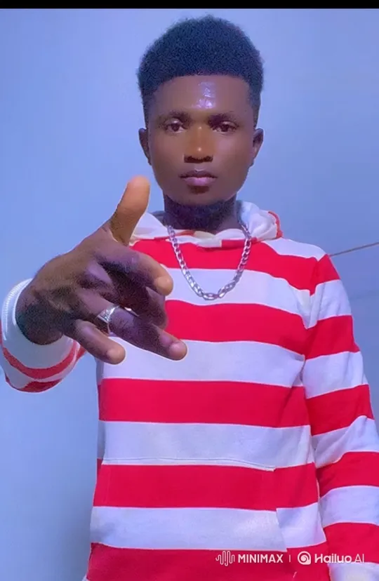 Young Man in Striped Hoodie Performs Calm Hand Gesture – AI Generated Video | Hailuo AI