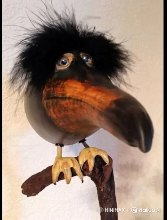 Bird Sculpture Mimics Exhausted Worker's Routine – AI Generated Video | Hailuo AI
