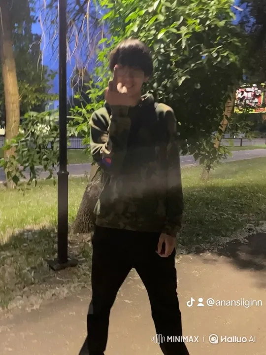 Nighttime Video of Person with Blooming Hair – AI Generated Video | Hailuo AI