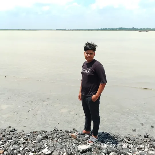 Young Man Reflects on Calm Lake with Gentle Breeze – AI Generated Video | Hailuo AI