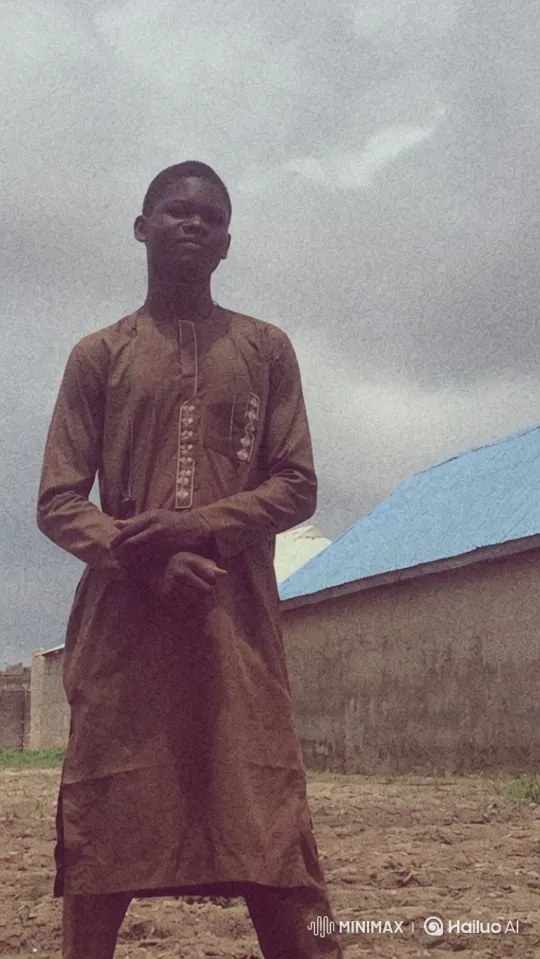 Young Man's Serene Gaze in Overcast Landscape – AI Generated Video | Hailuo AI