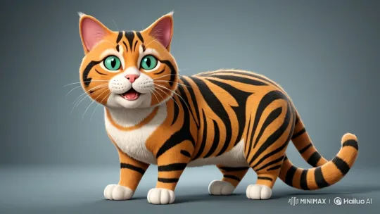 Cartoon Cat Outsmarts Crocodile, Thrives in Marketplace – AI Generated Video | Hailuo AI