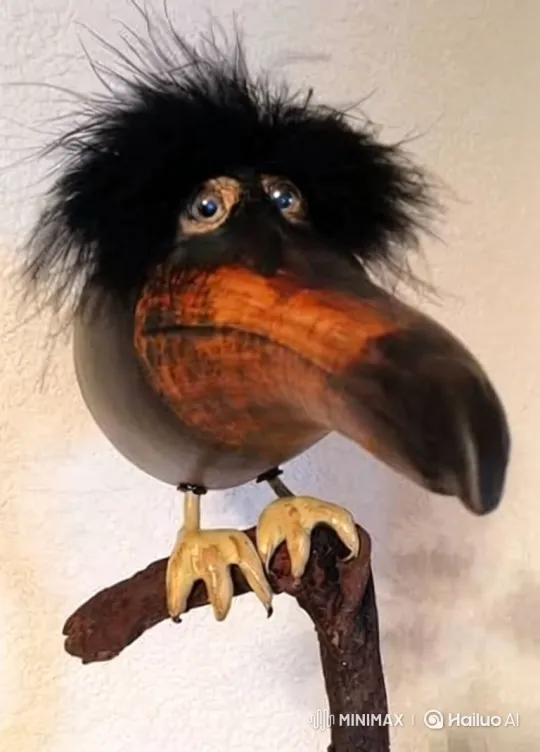 Whimsical Birds Sculptures' Romantic Interaction – AI Generated Video | Hailuo AI