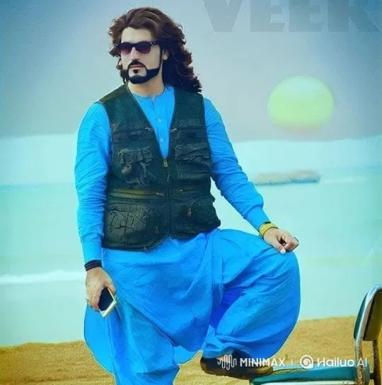 Stylish Man in Serene Landscape Pose – AI Generated Video | Hailuo AI