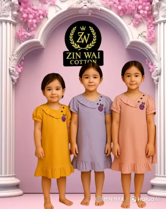 ZIN WAI COTTON Kids' Dress Advertisement – AI Generated Video | Hailuo AI