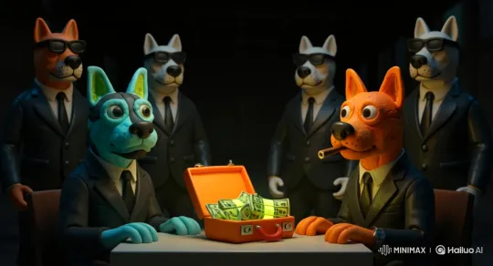 Anthropomorphic Dogs Engage in Noisy Gunfight Over Cash – AI Generated Video | Hailuo AI