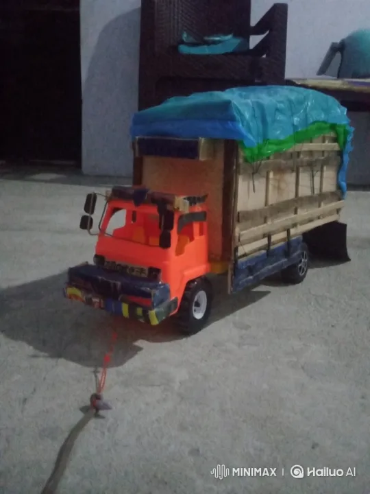Toy Truck Mimics Air Suspension Lowering Effect – AI Generated Video | Hailuo AI