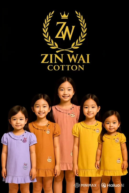 ZIN WAI COTTON: Kids' Clothing for Comfort and Beauty – AI Generated Video | Hailuo AI
