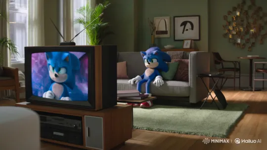 Sonic the Hedgehog: From Couch to City Speed Dash – AI Generated Video | Hailuo AI