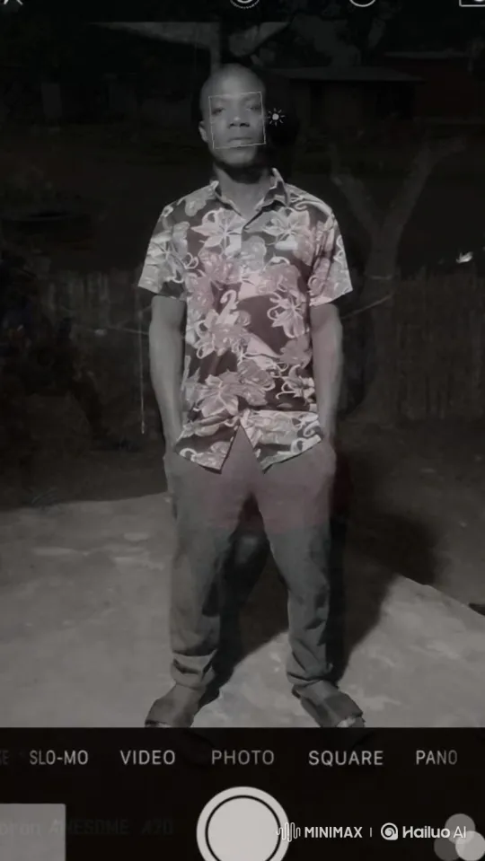 Man Stands Calmly in Night's Viewfinder – AI Generated Video | Hailuo AI