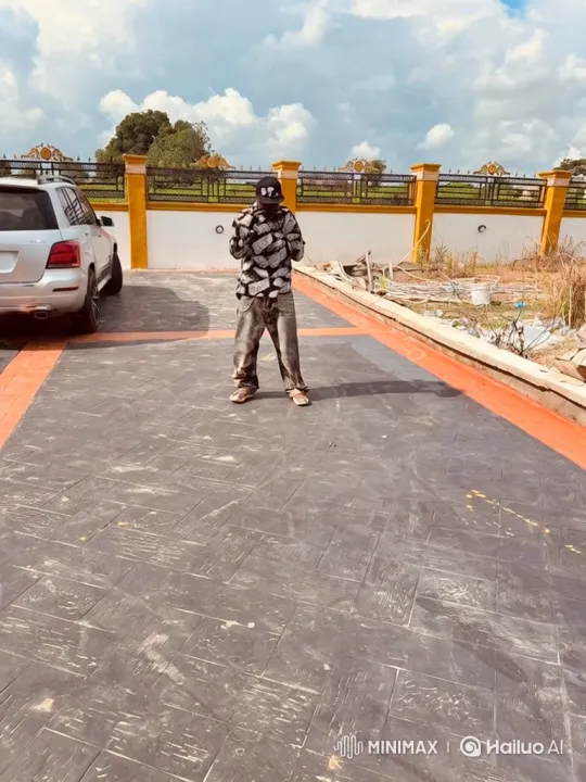 Man Enters White SUV on Driveway – AI Generated Video | Hailuo AI