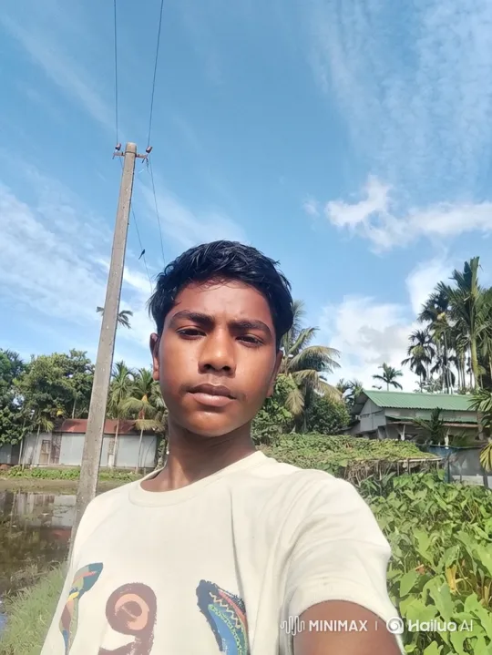 Young Man Smiles Gently in Sunny Rural Landscape – AI Generated Video | Hailuo AI