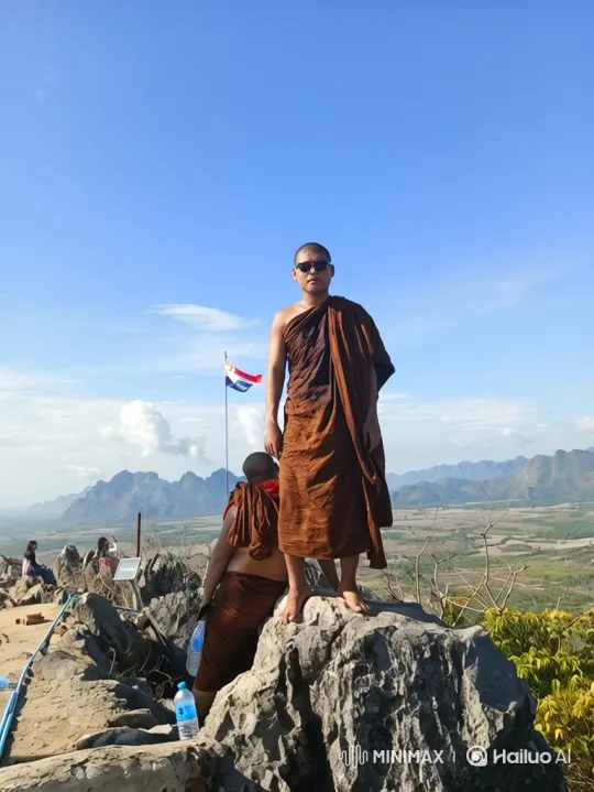 Man's Journey from Mountain Peak to Space – AI Generated Video | Hailuo AI