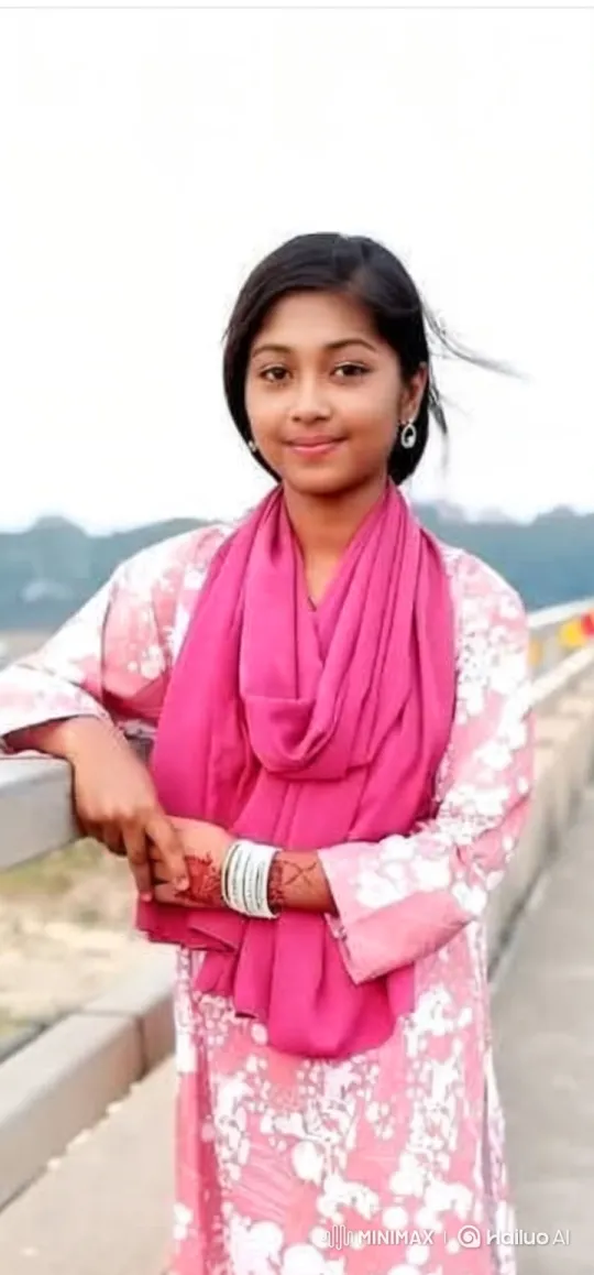 Young Woman in Pink Tunic Enjoys Serene Outdoor Moment – AI Generated Video | Hailuo AI