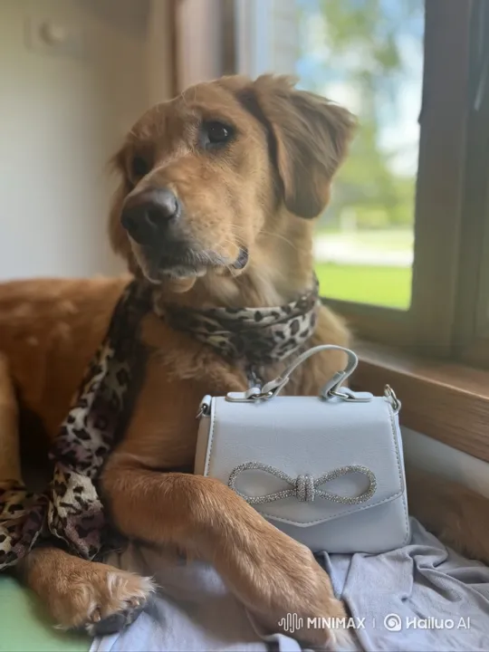 Golden Retriever Crowned as a Regal Queen on a Throne – AI Generated Video | Hailuo AI