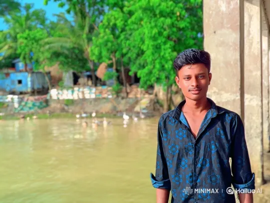 Young Man Boards Speedboat on Murky Water – AI Generated Video | Hailuo AI
