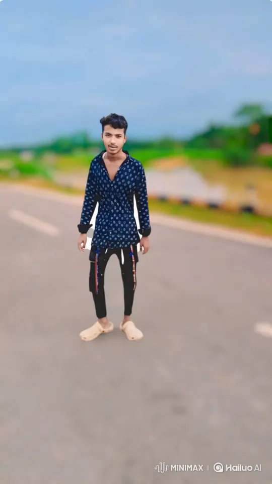 Young Man Enters Car on Empty Road – AI Generated Video | Hailuo AI