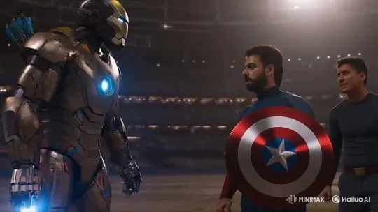 Avengers-Style Battle: Kohli as Iron Man vs. Dhoni as Captain America – AI Generated Video | Hailuo AI