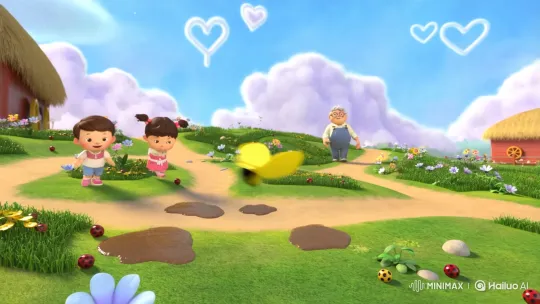 Children's Joyful Play on Grandpa's Farm – AI Generated Video | Hailuo AI