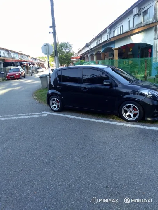Glossy Black Hatchback Lowers with Air Suspension – AI Generated Video | Hailuo AI