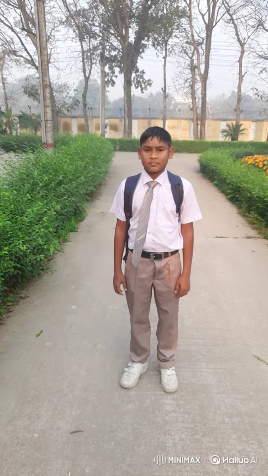 Boy in Uniform Walks Down Path in Nature – AI Generated Video | Hailuo AI