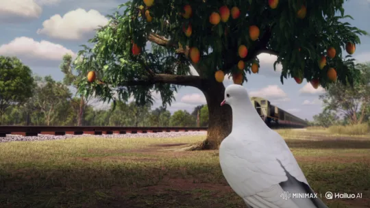 Train Collides with Mango Tree, Dove Cries – AI Generated Video | Hailuo AI