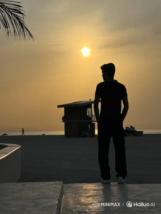 Silhouettes of Love Watching Sunset at the Beach – AI Generated Video | Hailuo AI
