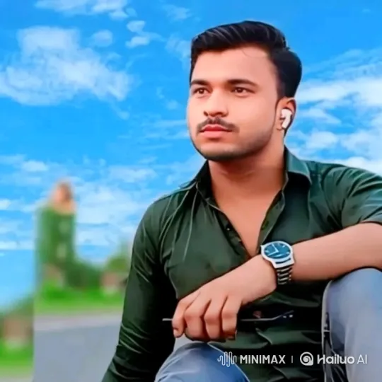 Young Man Reflects Outdoors Under Clear Blue Sky – AI Generated Video | Hailuo AI