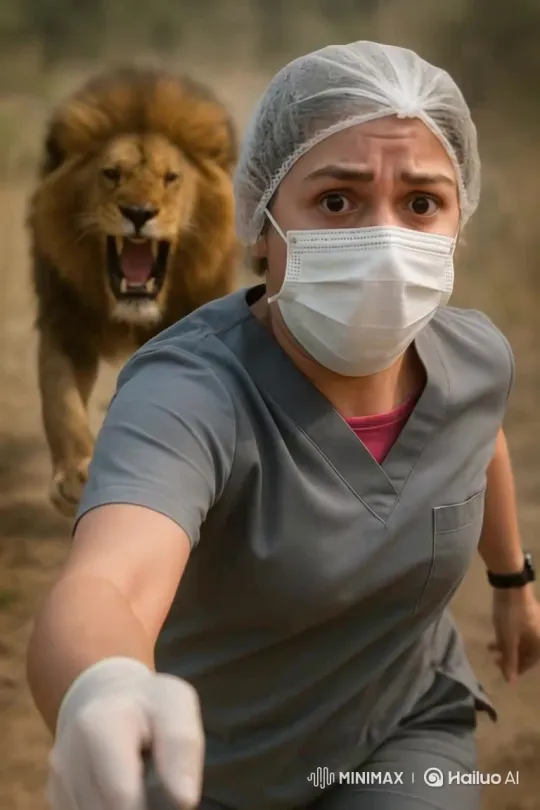 Woman Running Away from Lion Video Creation – AI Generated Video | Hailuo AI