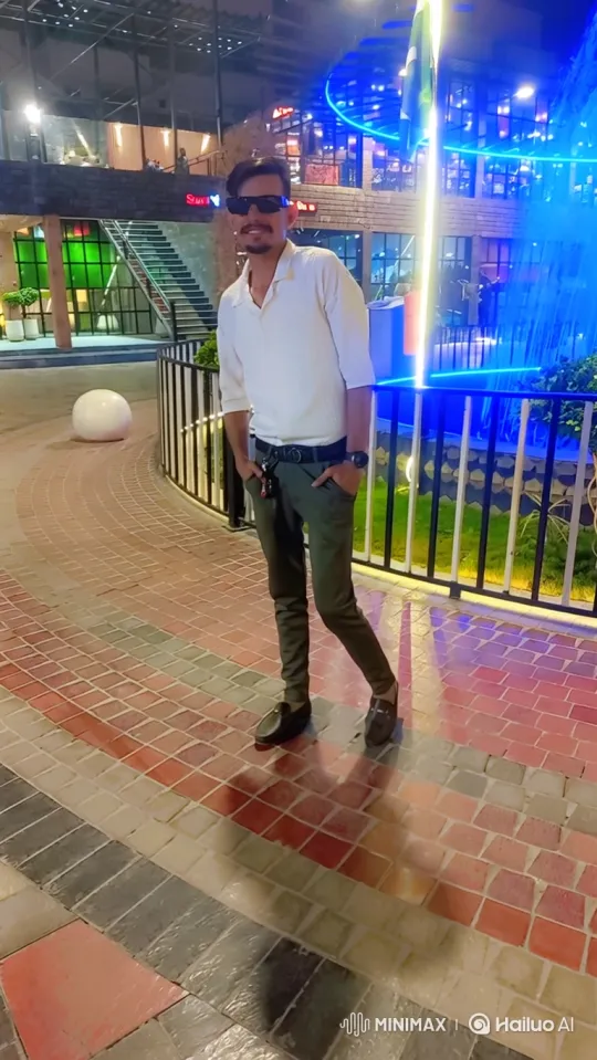 Stylish Man Enters Luxury Sedan on Vibrant City Night – AI Generated Video | Hailuo AI