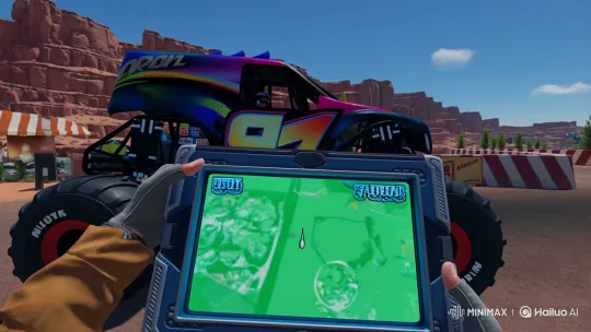 Monster Truck Chase: Streamer's POV – AI Generated Video | Hailuo AI