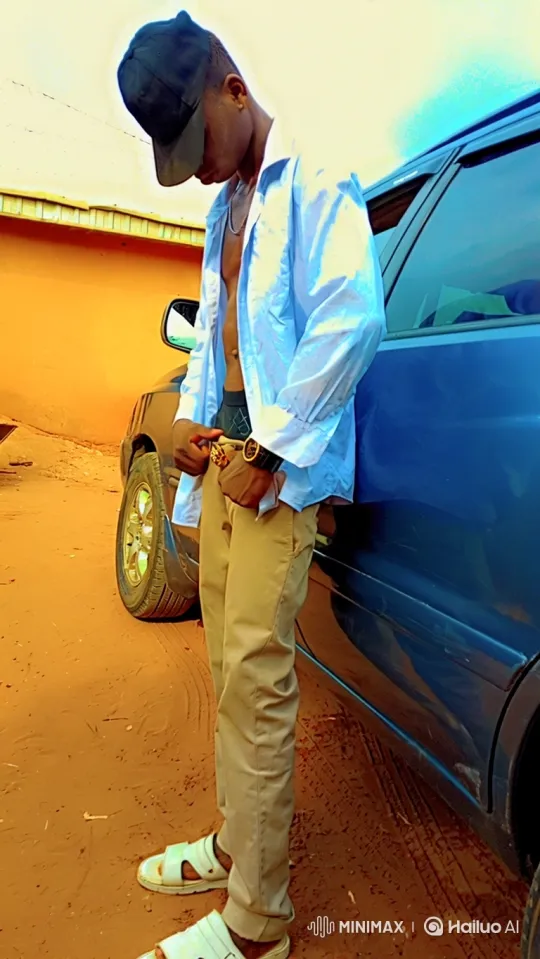 Young Man in Casual Attire Enters White Lamborghini – AI Generated Video | Hailuo AI