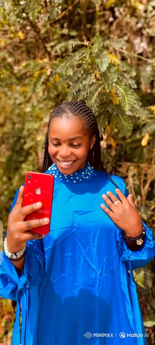 Young Woman Takes Selfie in Nature with Dynamic Tracking Shot – AI Generated Video | Hailuo AI