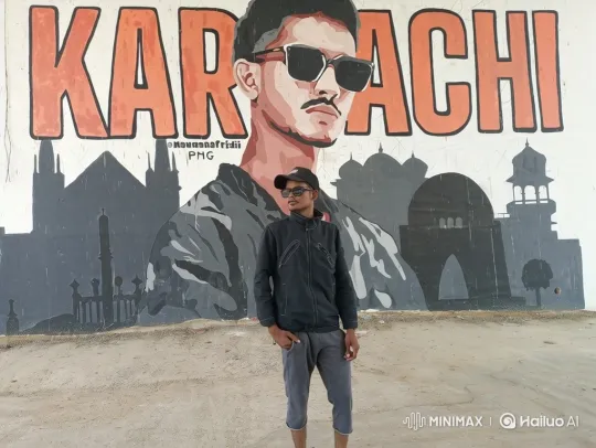 Young Man Enters Sports Car in Front of Karachi Mural – AI Generated Video | Hailuo AI